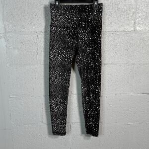 CALIA Core Essential High Rise 7/8 Legging Deep Sea Dot Pure Black S MSRP $68